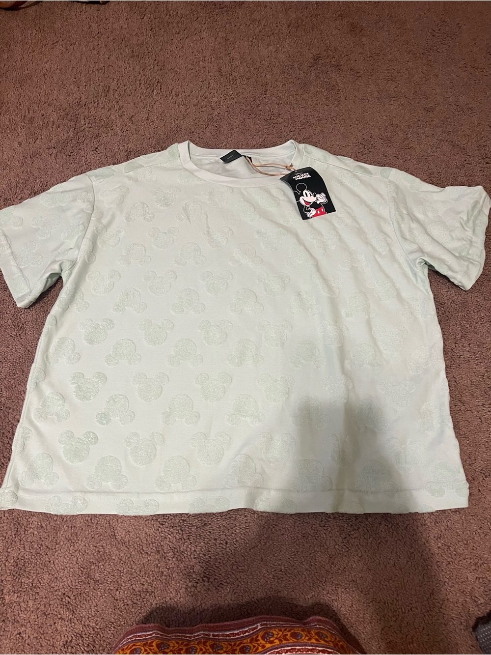 Disney Light Mint Mickey Short Sleeve size large